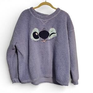 Lilo and Stitch Stich Fleece Crwe Neck Sweatshirt Women's Size XL